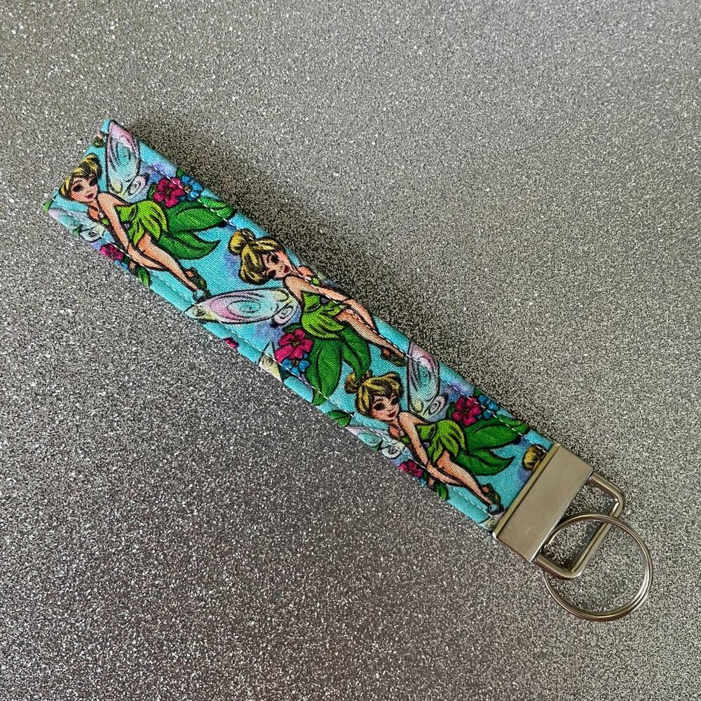 NWOT Tinkerbell Fabric Key Chain/Key Fob